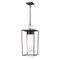 Z-Lite Sheridan 1 Light Outdoor Chain Mount Ceiling Fixture, Black & White Opal 595CHB-BK - alternate 1